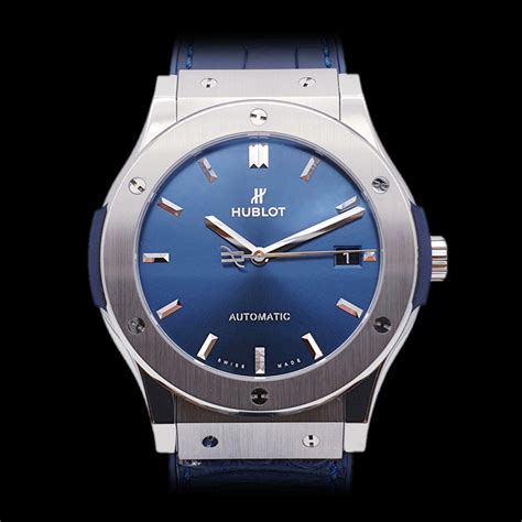 hublot classic blue titanium|Hublot titanium price.